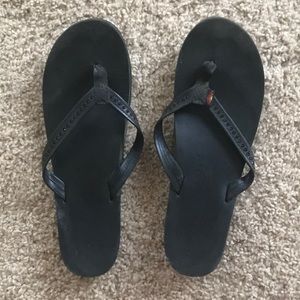 Black Swarovski Crystal Rainbow Sandals